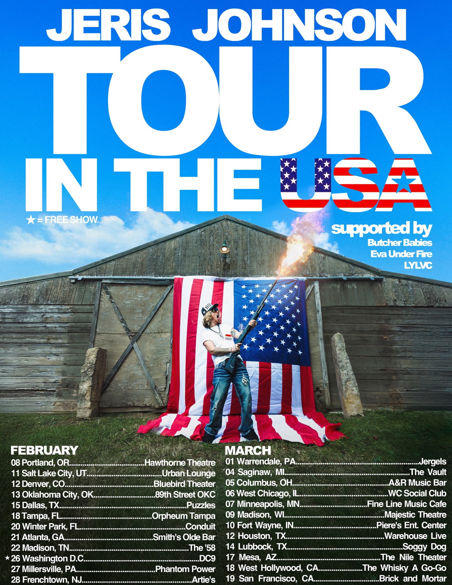 Jeris Johnson Tour In the USA Tour Poster 2026
